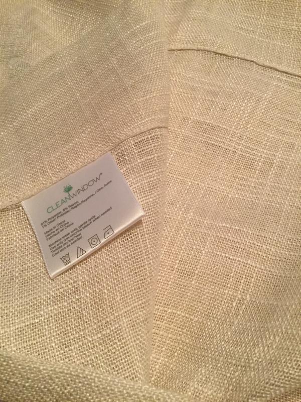 Close up with washing instructions