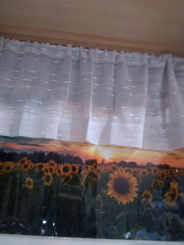 I love my new valance and sunflowers!