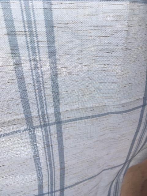 Drapery fabric (sorry I did not iron out of the package)