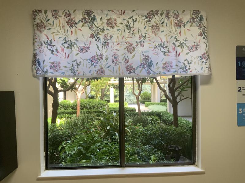 Close front view of valance installed.