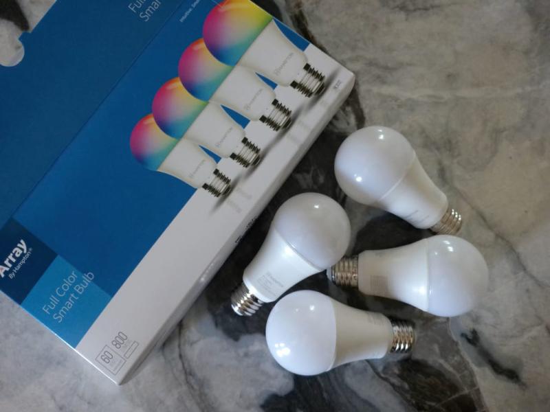 ARRAY by Hampton A19 800-Lumen Smart Wi-Fi Full-Color LED Bulb (Single ...