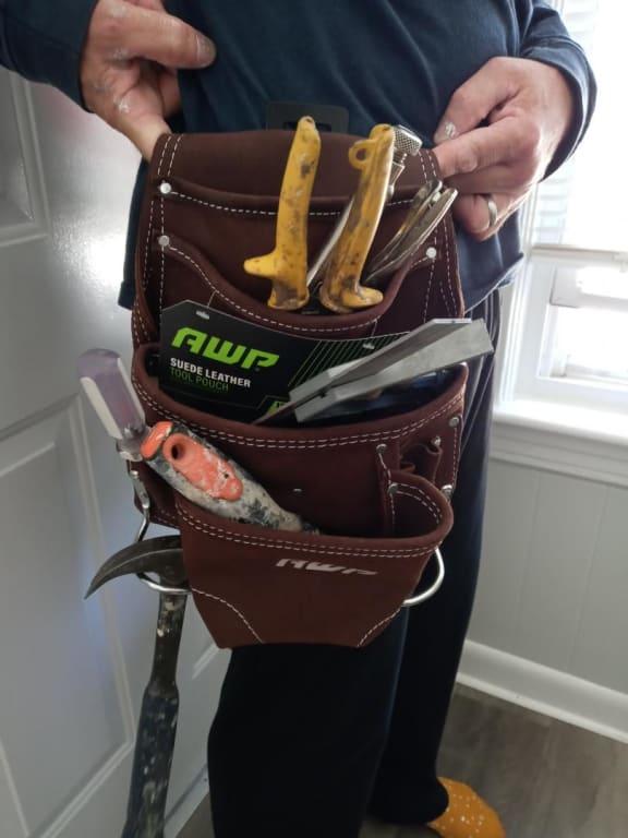 Tool Pouch AWP Classic 10-Pocket Leather Premium Top Grain