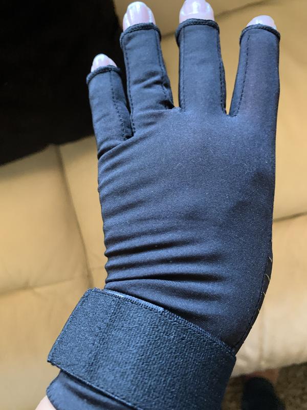 Walgreens Copper Infused Compression Gloves L/XL Black