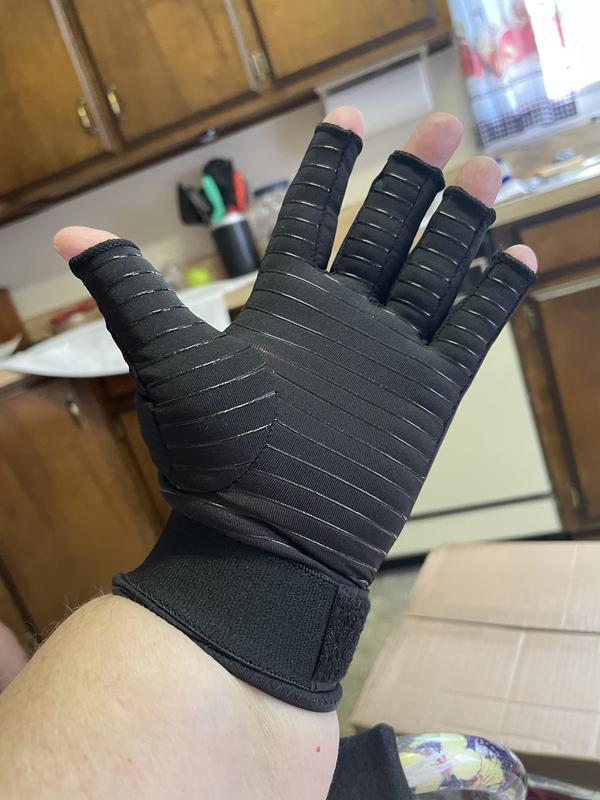 Walgreens Copper Infused Compression Gloves S/M Black