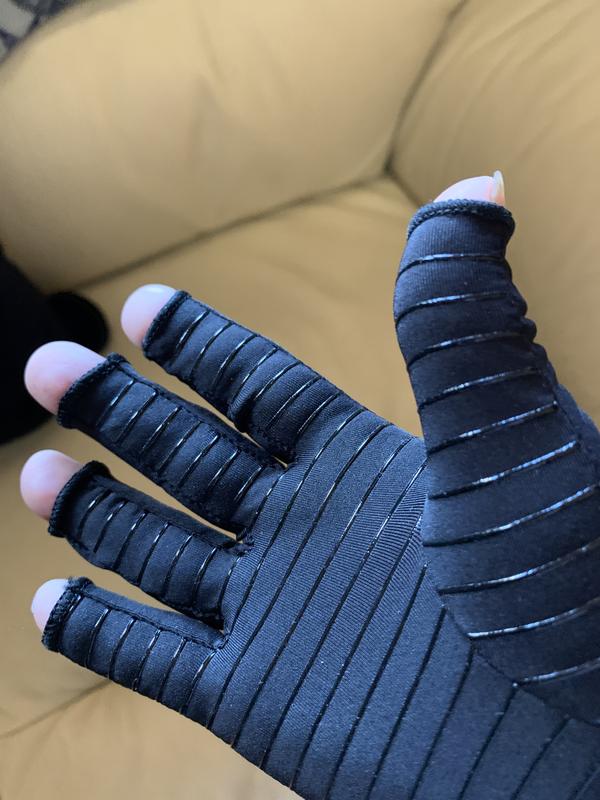 Walgreens Copper Infused Compression Gloves L/XL Black