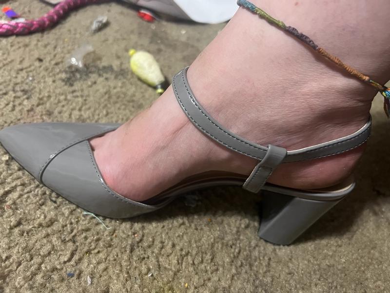 Customer photo for "Size up 1/2 size for more accurate fit"