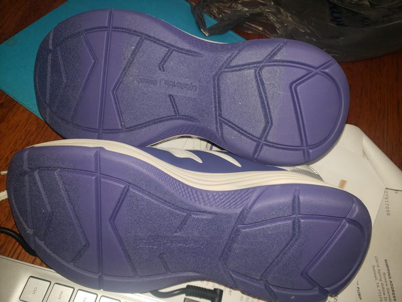 Broken outer, upper loop for laces - loops on both shoes broke right away in first wearing of new shoes.