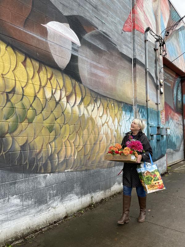 Boots at a rainy Public Market, Rochester NY