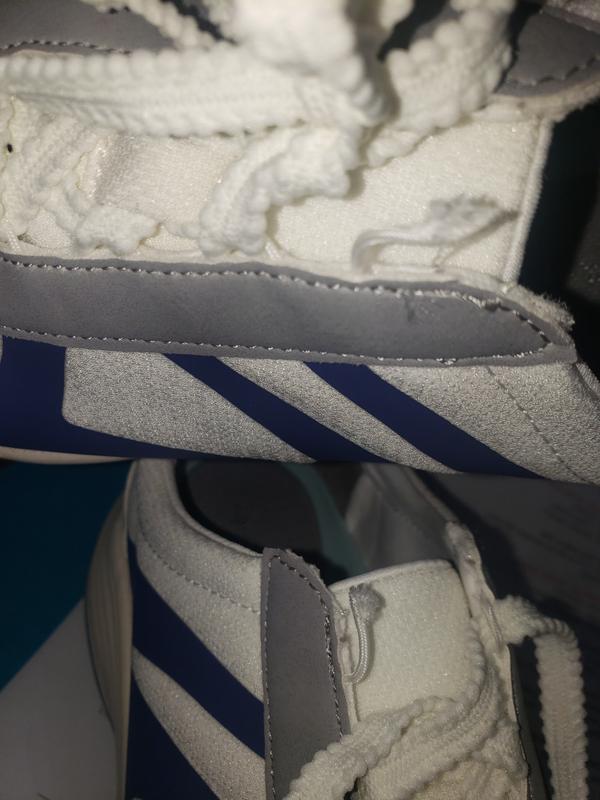 Broken outer, upper loop for laces - loops on both shoes broke right away in first wearing of new shoes.