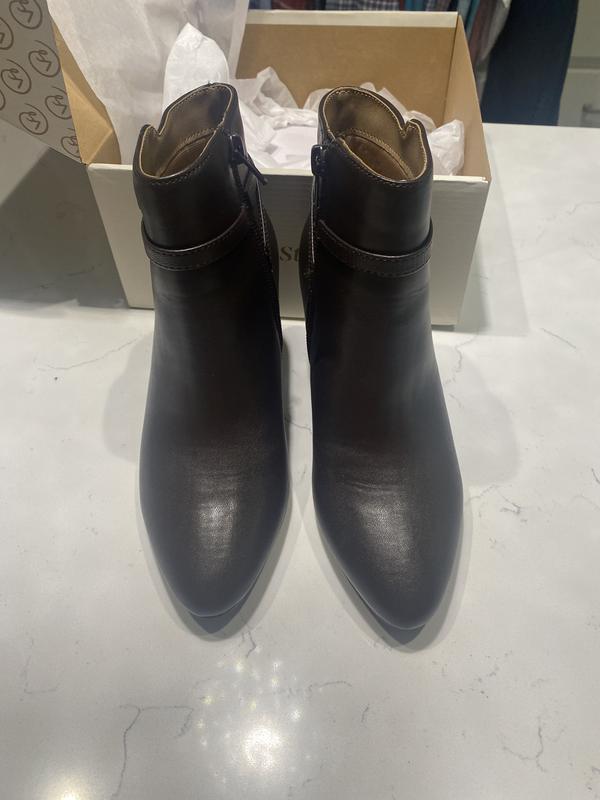 Brown ankle booties