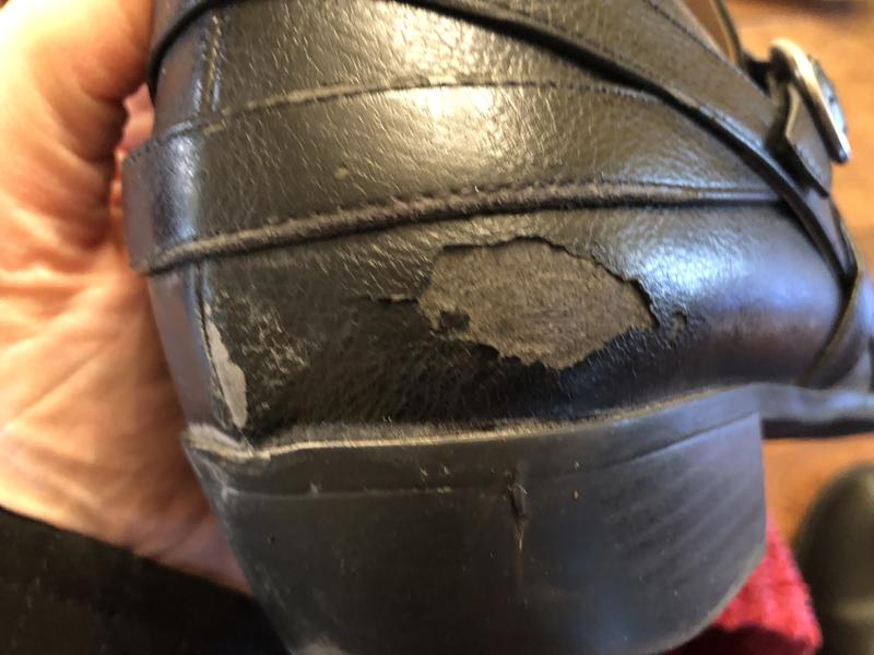 Heel of new pair