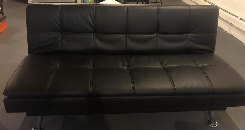 Morgan black deals convertible sofa