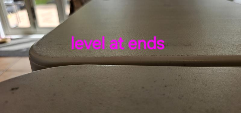 Uneven folded table