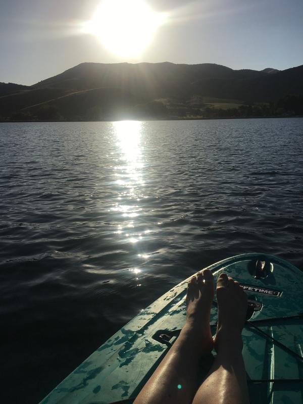 Watching sunsets from the middle of the lake
