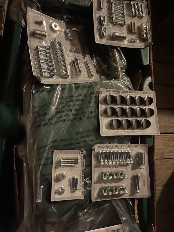 All small parts packaged together for each portion assembled.