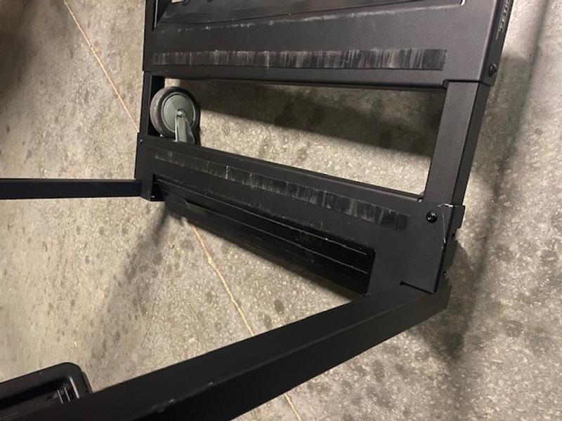 Missing bolts and bent casters