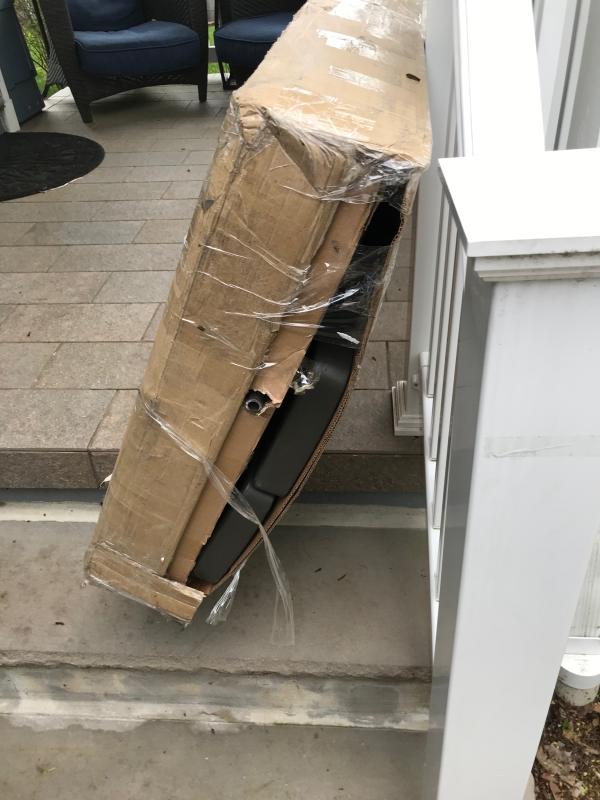 Part of the box is missing