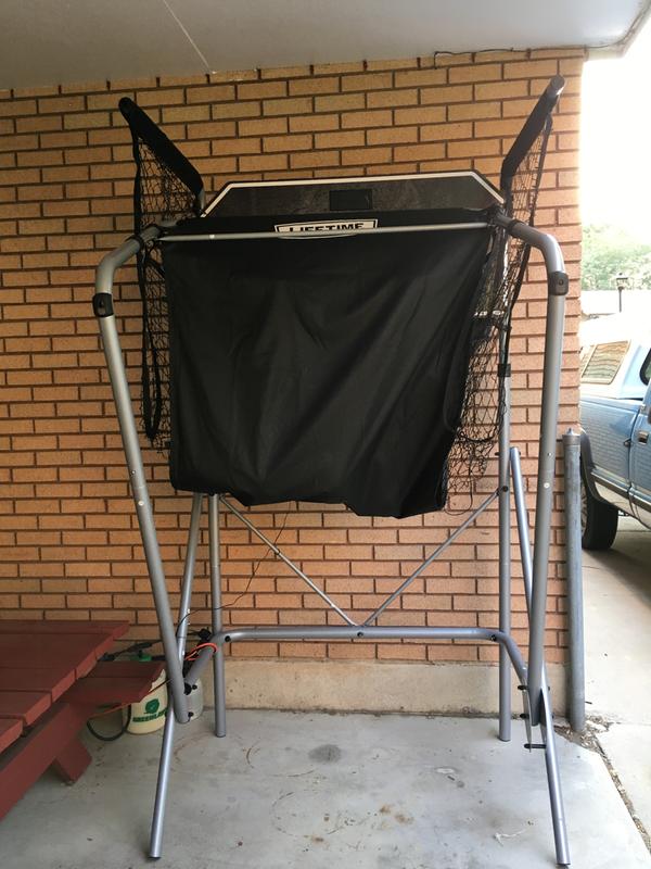 Folded up for storage