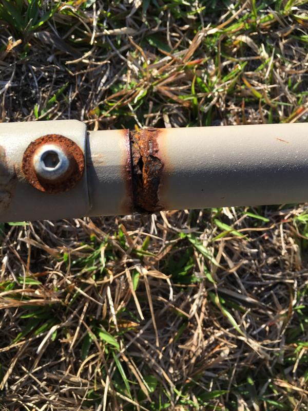 Rusted completely through