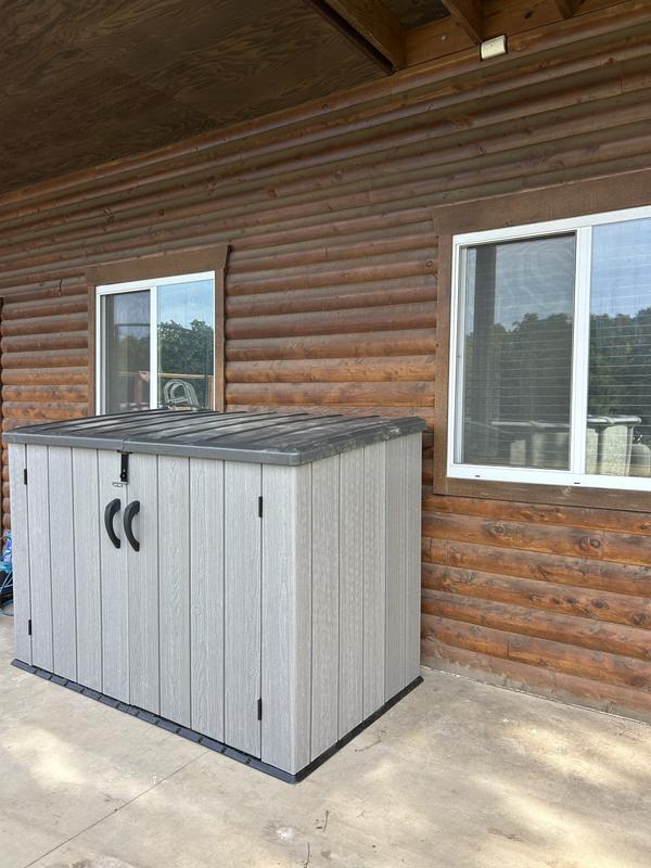 Perfect size shed for our pool supplies!