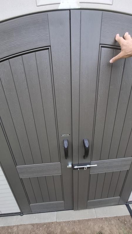 doors on my lifetime shed too wide