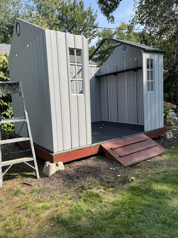 Building the new shed last week.