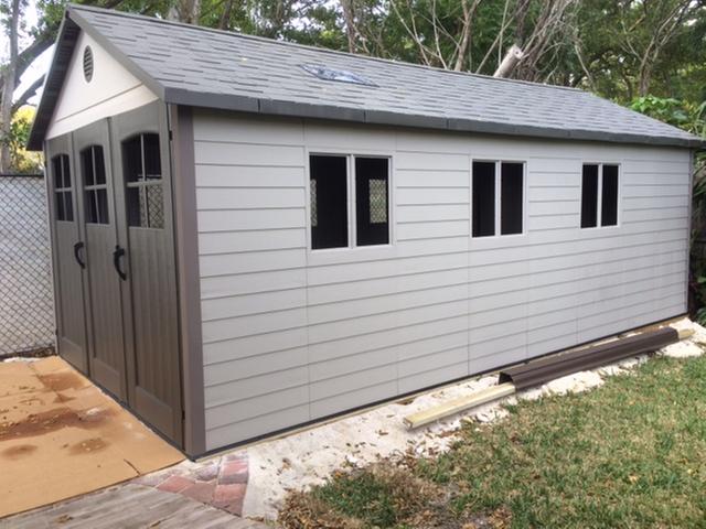 Doors up, roof on, windows next & done.