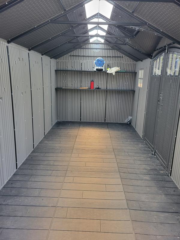 Lifetime 15 x 8 ft Dual-Entry Outdoor Storage Shed