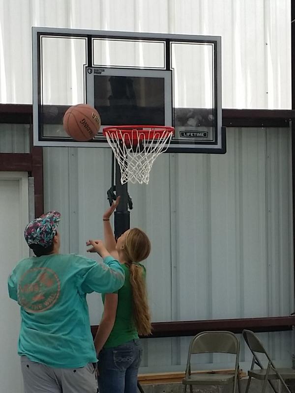 Our Lifetime 54" Shatterproof Portable Infinate Height Adjustable Basketball System, 71524