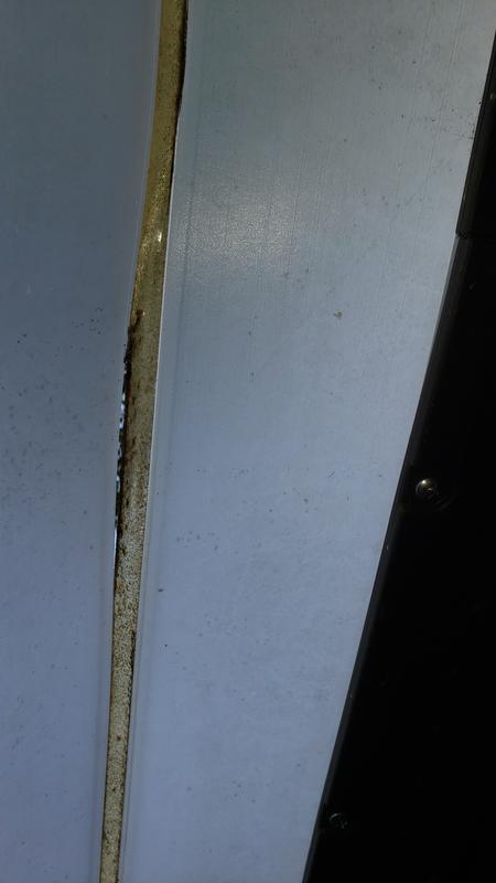 The top of the roof which was damaged