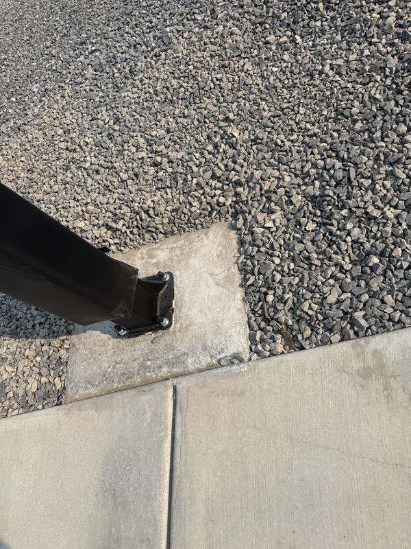 Concrete level with drive way and base is sturdy