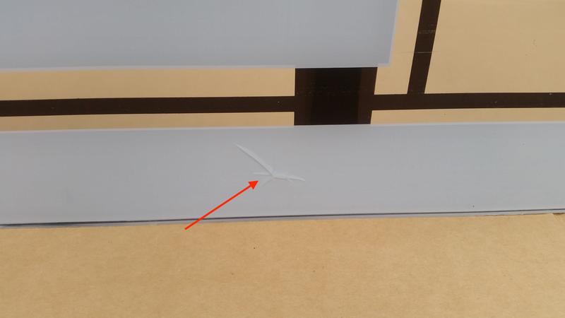 Crack forming in replacement backboard