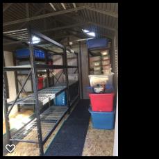 Storage unit inside (we added the shelves)