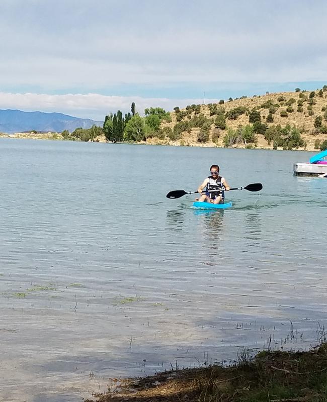 kayaking at the lake