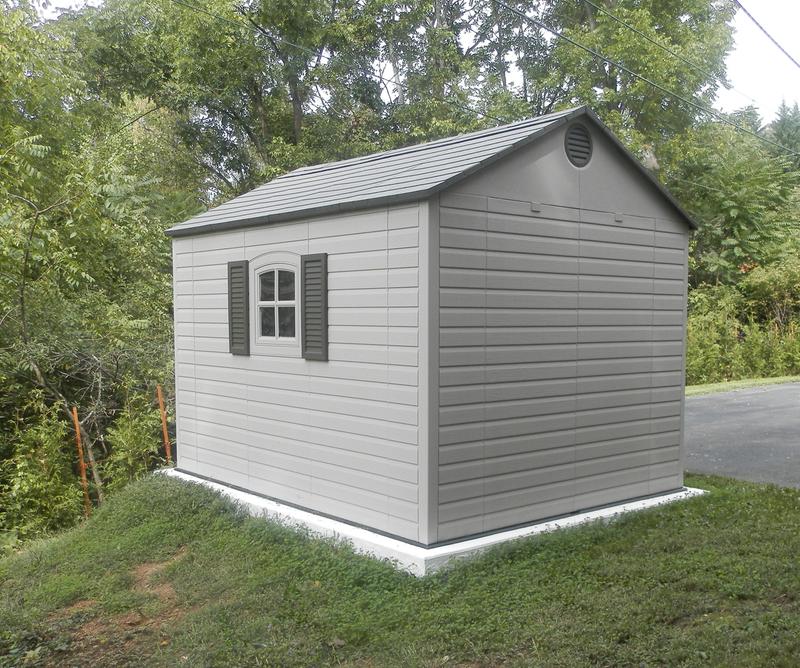Shutters add a nice touch to the finished shed