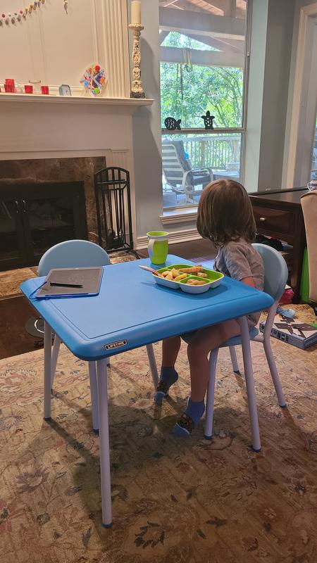 Table in action:Lunch in the tv room.