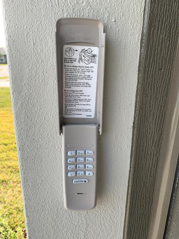 Unique Garage Door Keypad Installation for Simple Design