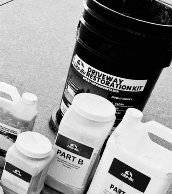 Like-Nu Driveway Restoration Kit Fast Setting 600 Square feet Concrete ...