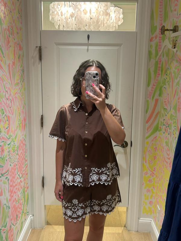Rikki Short Sleeve Embroidered Top | Lilly Pulitzer