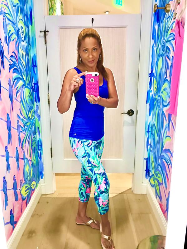 Lilly Pulitzer, Pants & Jumpsuits, Lilly Pulitzer Upf 5 Luxletic 26 Weekender  Legging Bright Navy Neptunes Net