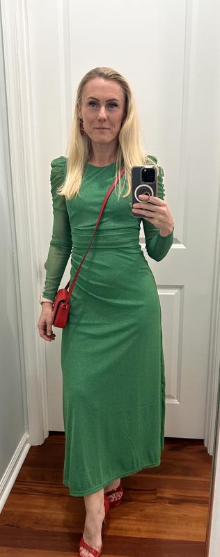 Preslie Long Sleeve Mesh Midi Dress | Lilly Pulitzer