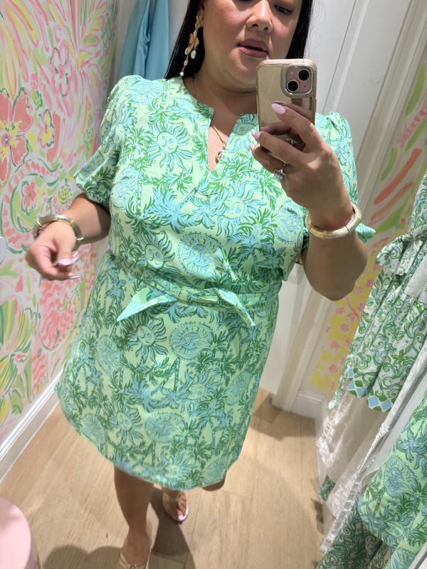 (取寄) リリー ピュリッツァー レディース オリビン ショート スリーブ ドレス Lilly Pulitzer women Olivine Short Sleeve Dress Sapphire Pool Tropical Tango Olivine Short Sleeve Dress | Lilly Pulitzer