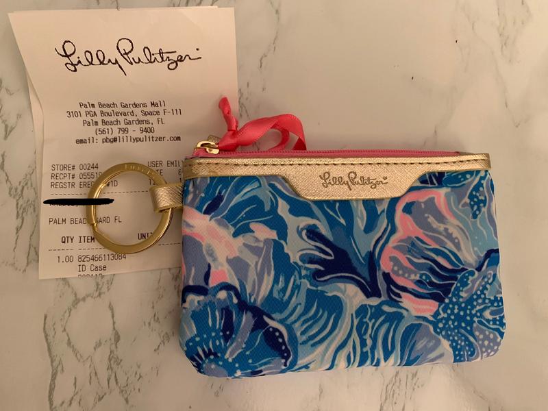 Lilly Pulitzer ID Holder Wallet, Keychain Wallet with Zip Close, Cute Card  and ID Case for Women, Splashdance
