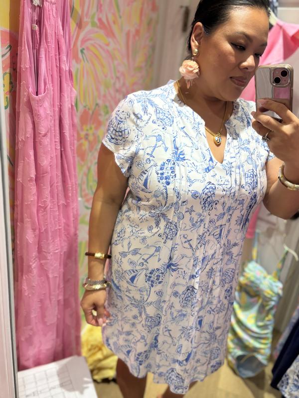 (取寄) リリー ピュリッツァー レディース チュニック ドレス Lilly Pulitzer women Ansella Tunic Dress Resort White Barefoot Beachcombers Ansella Tunic Dress | Lilly Pulitzer