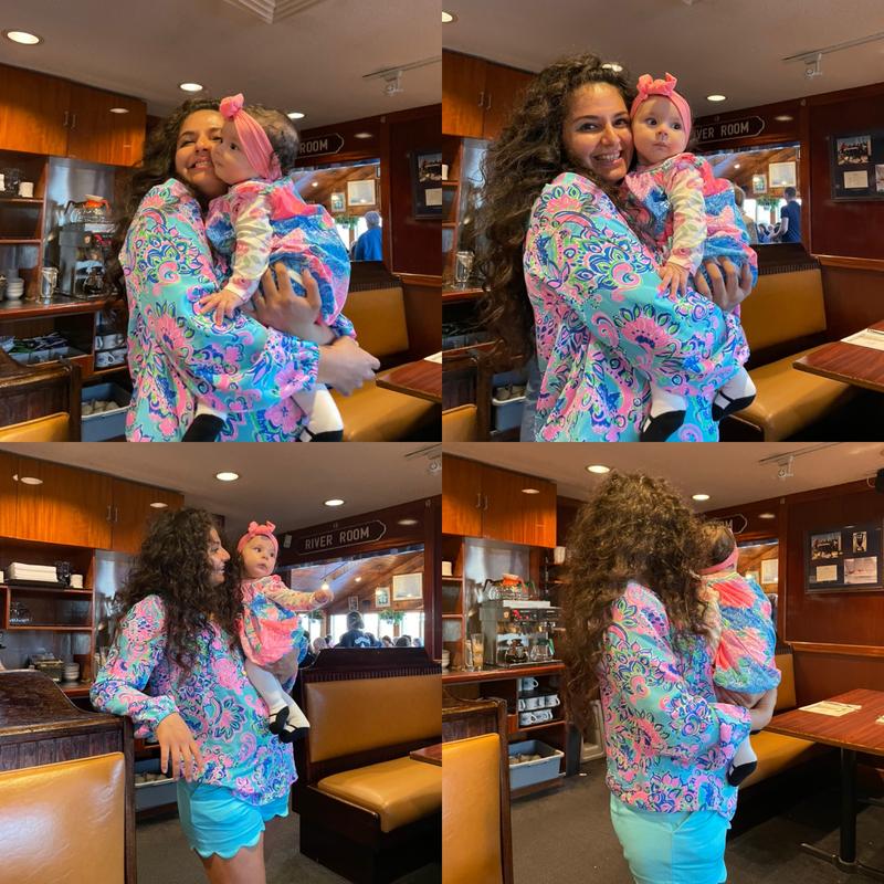 Robe Enfant Fille Lilly Pulitzer Dentelle Rose Et Bleu - Taille L/XL - Coton 100% - Neuf Avec étiquettes