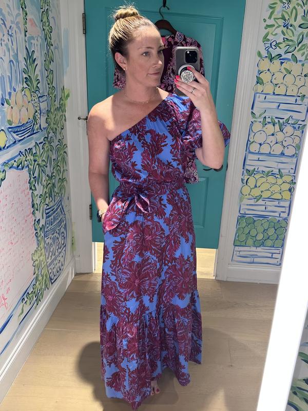 Zelalynn One Shoulder Cotton Maxi Dress Lilly Pulitzer