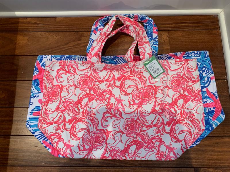 Lilly pulitzee canvas store tote bag