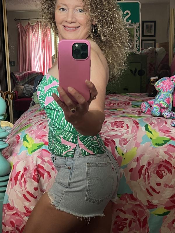 (取寄) リリー ピュリッツァー レディース カイロ ストラップレス ストレッチ バスター トップ Lilly Pulitzer women Kylo Strapless Stretch Bustier Top Fauna 取寄) リリー ピュリッツァー レディース カイロ ストラップレス