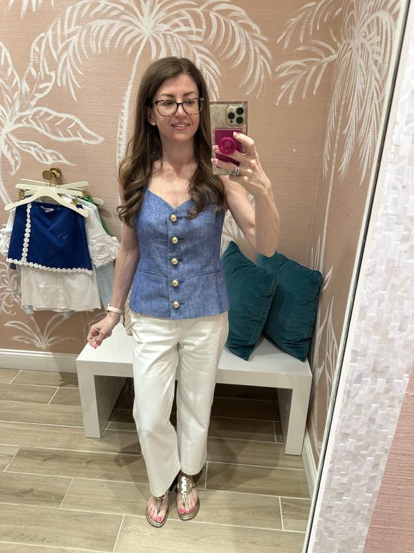 Hellar Linen Vest | Lilly Pulitzer