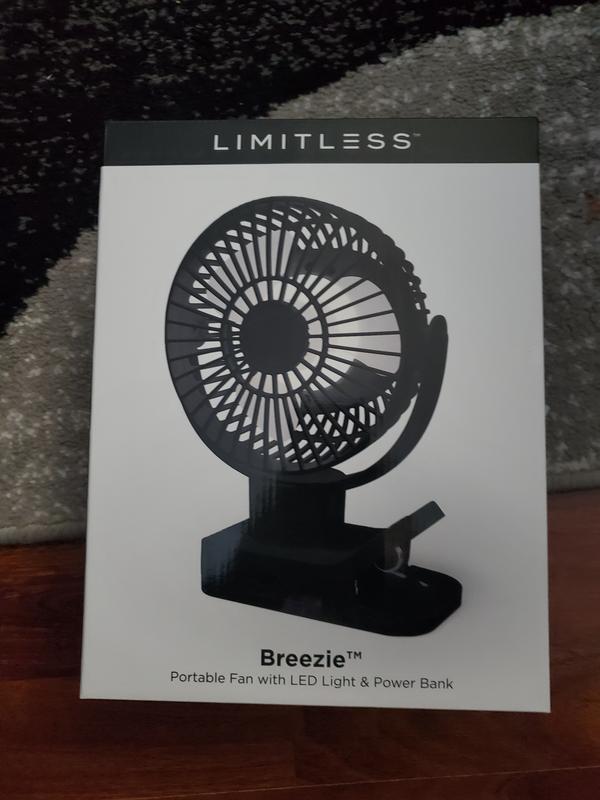 Breezie Portable Fan with LED Light & 8,000mAh Power Bank– Limitless  Innovations